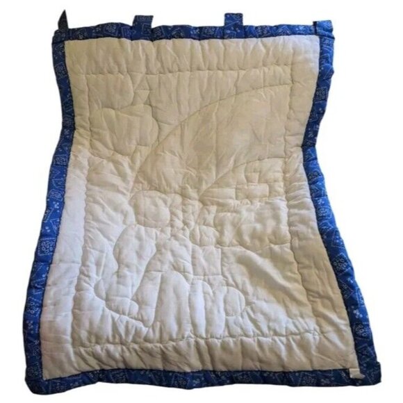 80s Wall Hanging Baby Quilt Rainbow Painter Artist Boy Primary Colors Decor Vtg - Picture 3 of 16